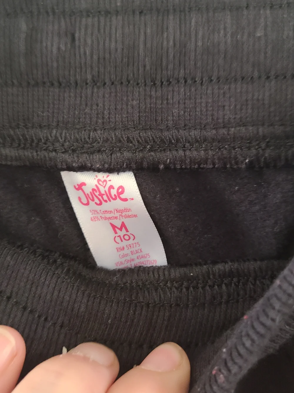 Justice Girls Black Logo Lace-Up Jogger Pants
